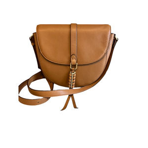 Stella & Dot Brown Leather Shoulder Bag